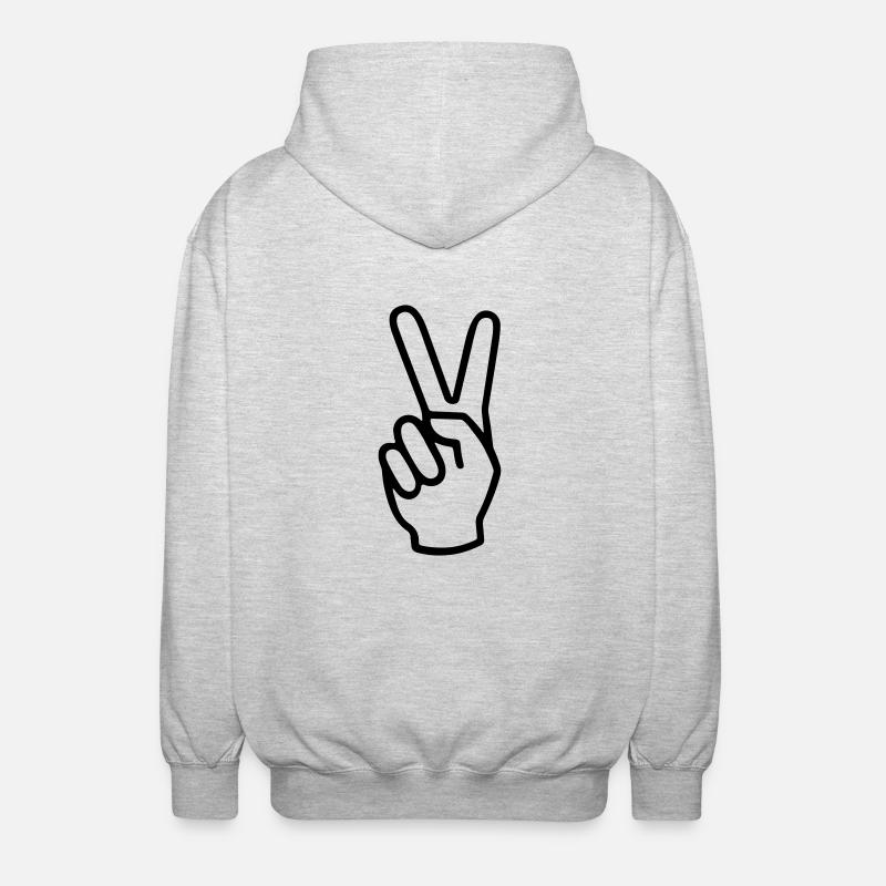 Victory Illustration - Unisex Kapuzenjacke - Hellgrau meliert