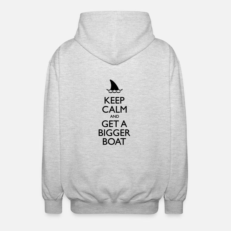 Get A Bigger Boat - Unisex Hooded Jacket - light heather grey