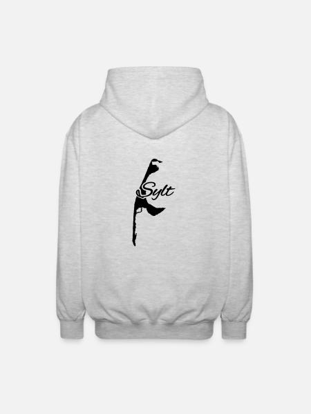 Sylt - Unisex Kapuzenjacke - Hellgrau meliert