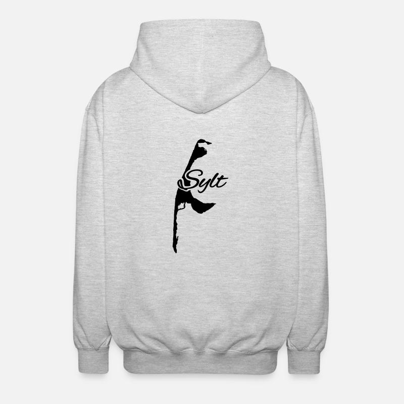 Sylt - Unisex Kapuzenjacke - Hellgrau meliert