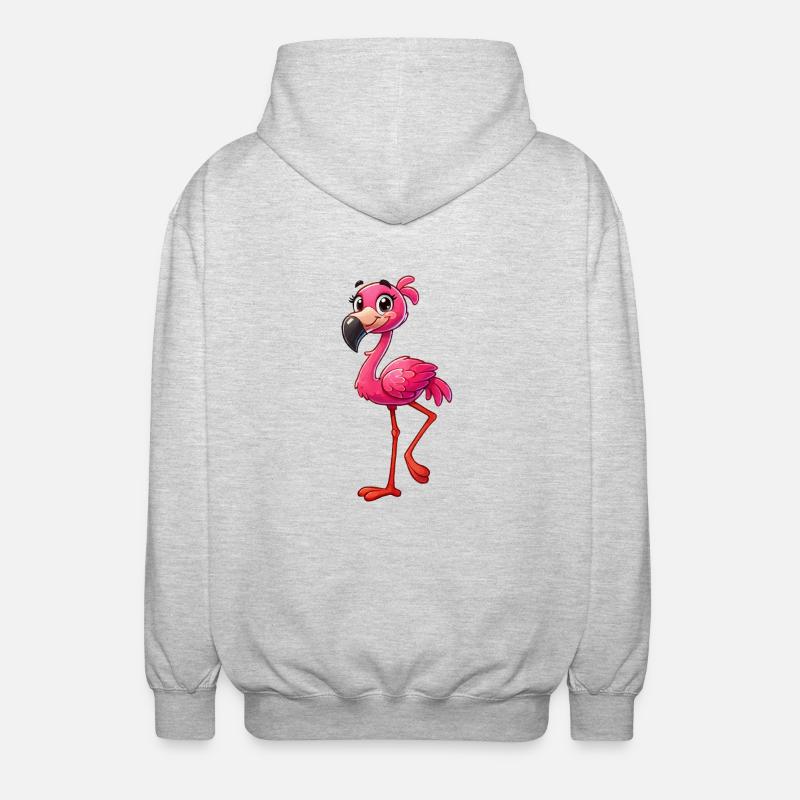 Flamant - Veste à capuche unisexe - gris clair chiné