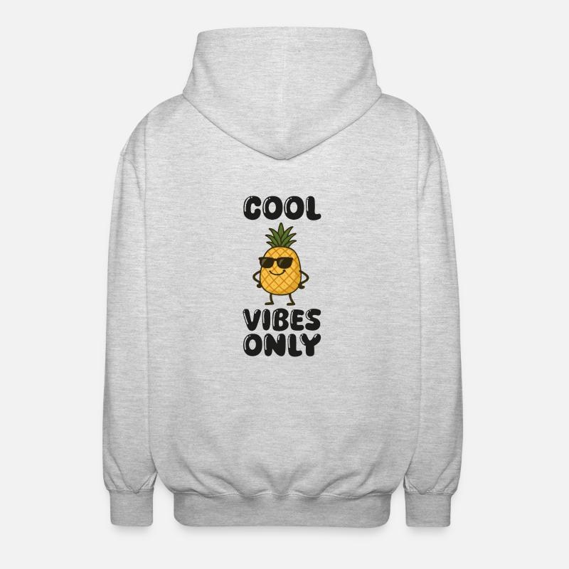 ananas comic - Unisex Kapuzenjacke - Hellgrau meliert