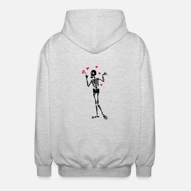 Courting Squelette - Veste à capuche unisexe - gris clair chiné