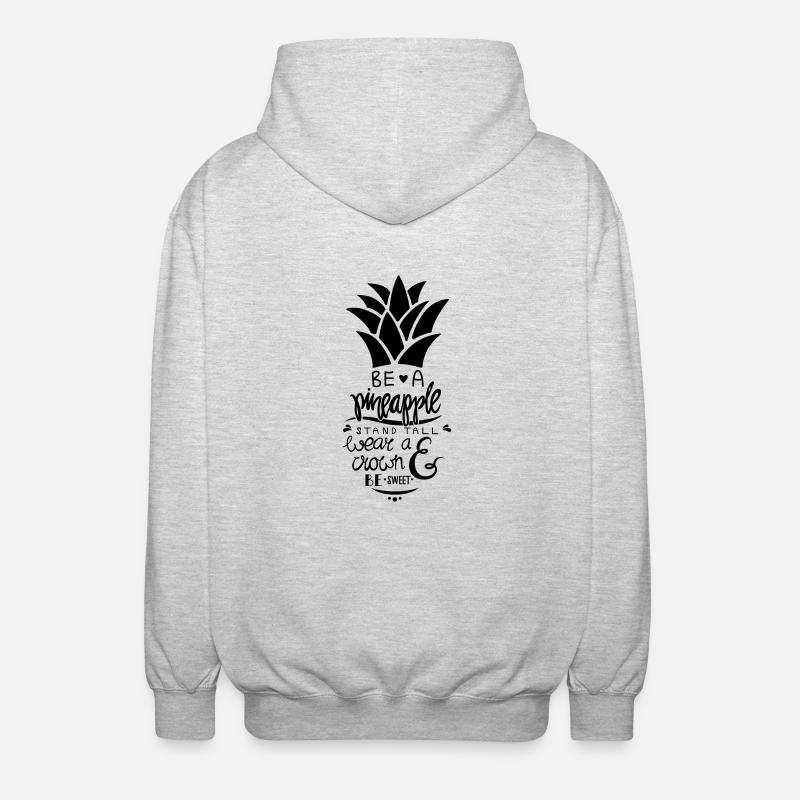 Be A Pineapple - Unisex Kapuzenjacke - Hellgrau meliert