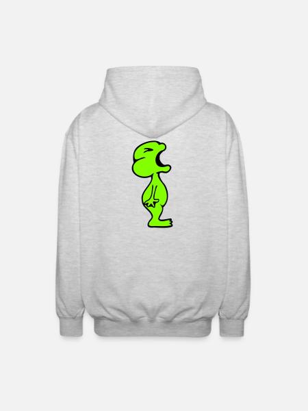 Frog screaming angry angry unhappy angry - Unisex Hooded Jacket - light heather grey