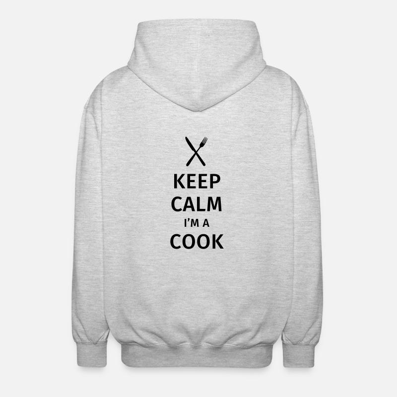 Keep Calm I'm a Cook - Veste à capuche unisexe - gris clair chiné