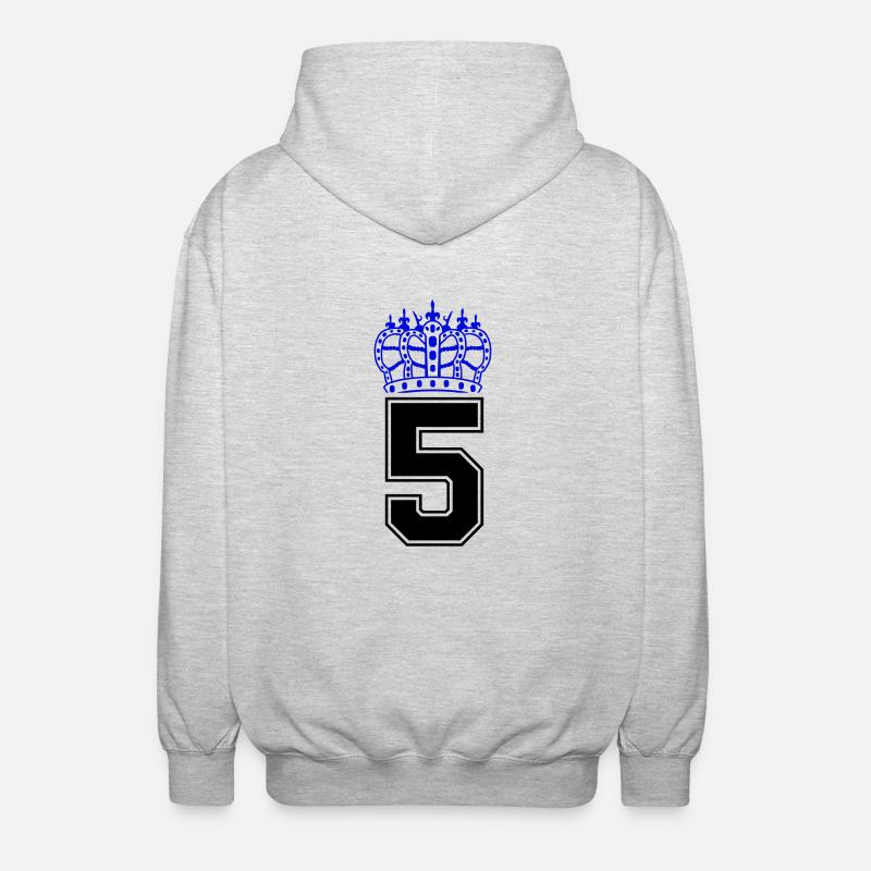 5 krone - Unisex Kapuzenjacke - Hellgrau meliert