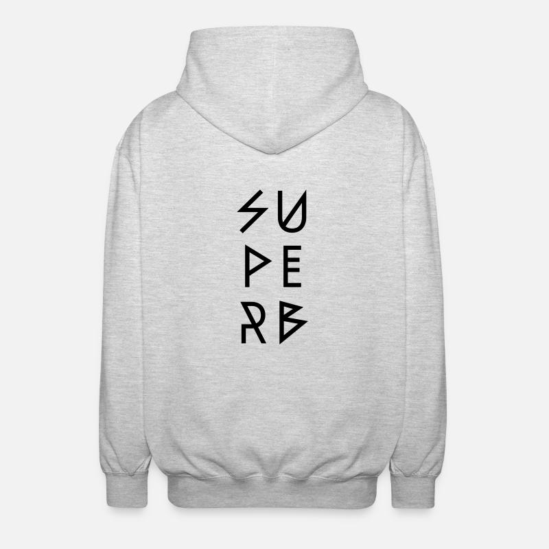SUPERB - Unisex Kapuzenjacke - Hellgrau meliert