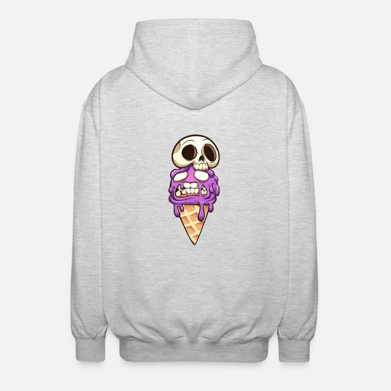 skull - Veste à capuche unisexe - gris clair chiné