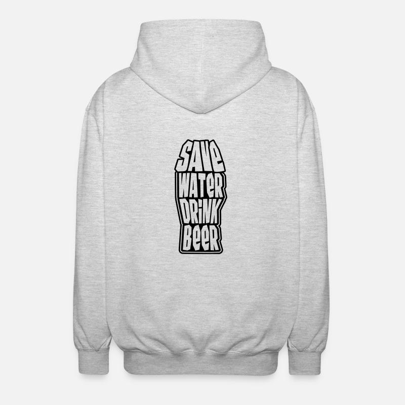 Save Water Drink Beer - Veste à capuche unisexe - gris clair chiné