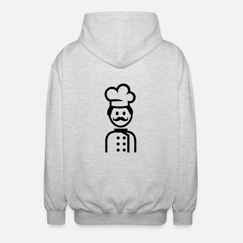 Cuisinier - Veste à capuche unisexe - gris clair chiné