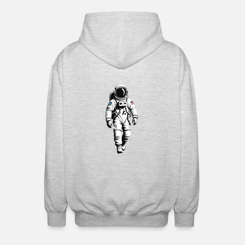 Astronaut - Beruf Design Sticker - Unisex Kapuzenjacke - Hellgrau meliert
