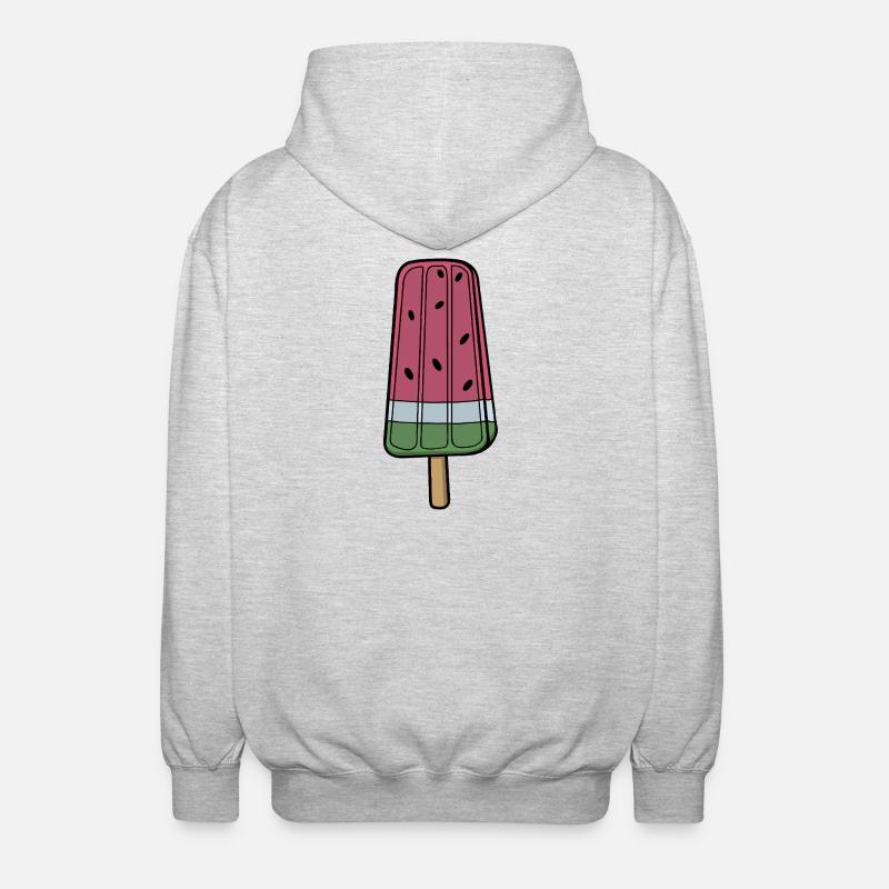 Joyeuse pastèque Frozen pop - Veste à capuche unisexe - gris clair chiné