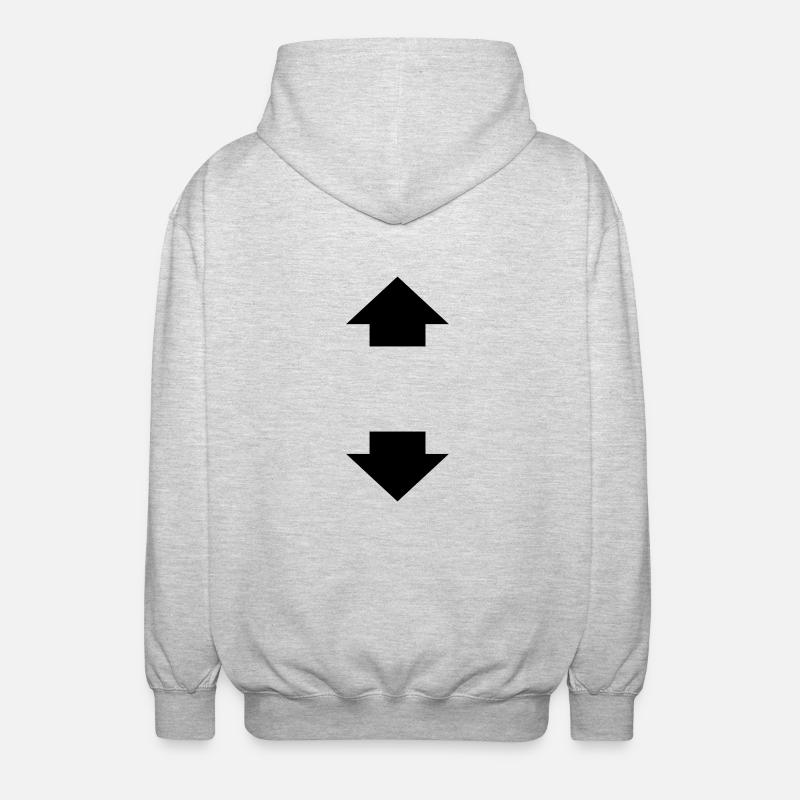 arrow up and down - Unisex Hooded Jacket - light heather grey