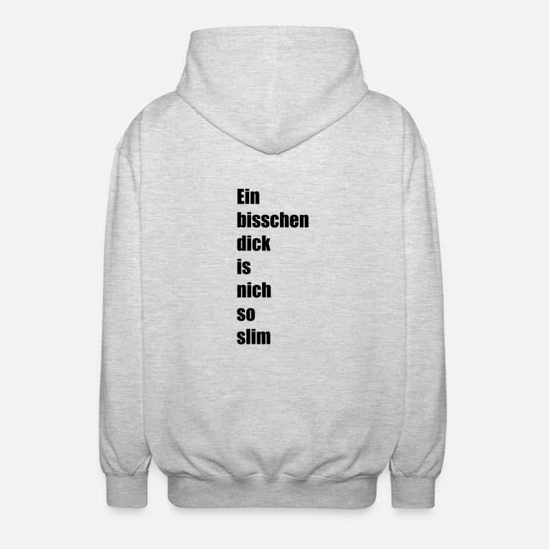 Ein bisschen dick - Unisex Kapuzenjacke - Hellgrau meliert
