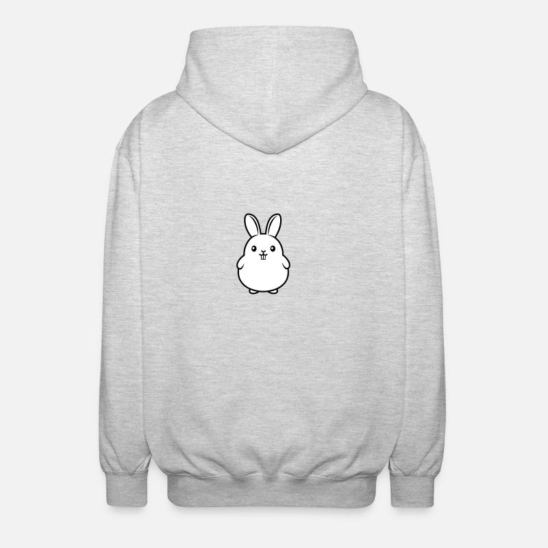 Drôle de lapin de Pâques - Veste à capuche unisexe - gris clair chiné