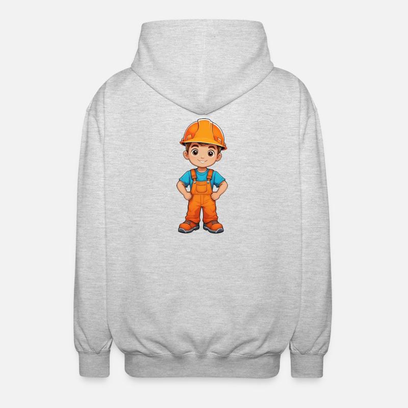Constructeur - Veste à capuche unisexe - gris clair chiné