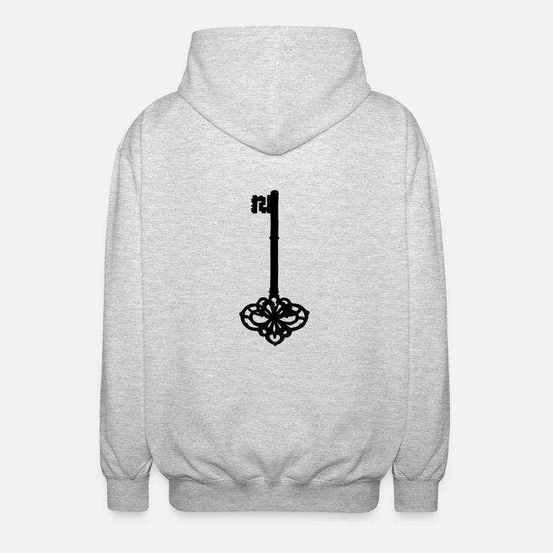 key_1 - Unisex Kapuzenjacke - Hellgrau meliert