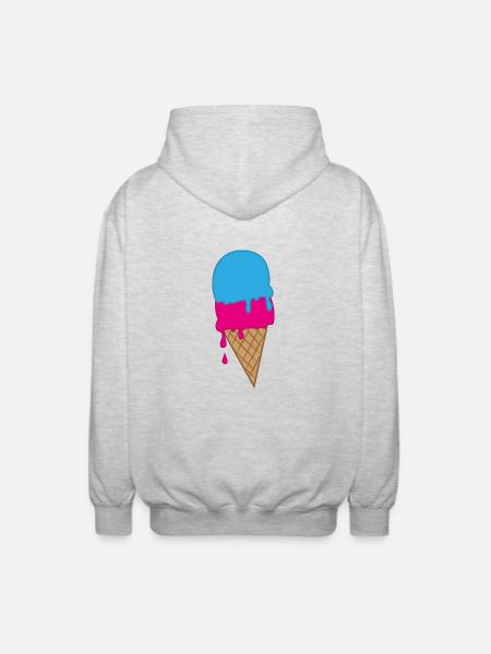 ice-cream - Veste à capuche unisexe - gris clair chiné
