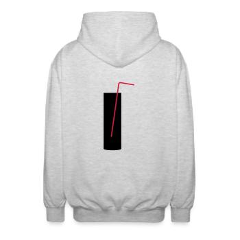 Collinsglas Zombie - Unisex Kapuzenjacke - Hellgrau meliert - Hinten - AI Model Male 185 light (185cm)