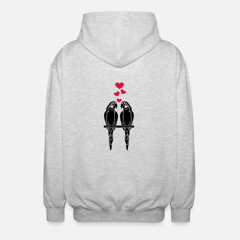Perroquet - Veste à capuche unisexe - gris clair chiné