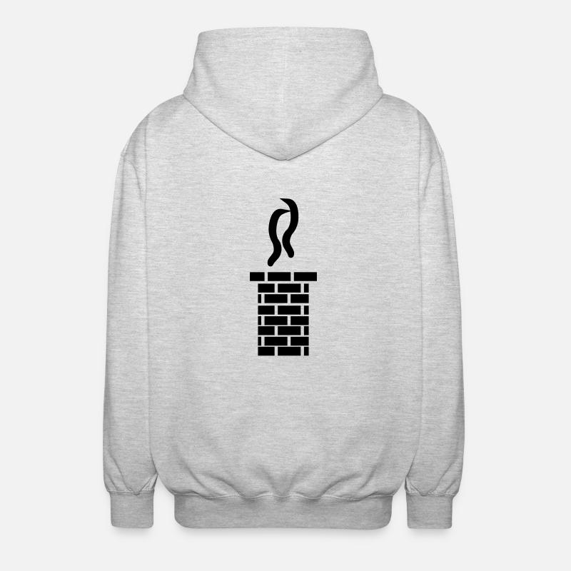 cheminée - Veste à capuche unisexe - gris clair chiné