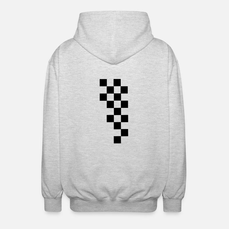 RACING FLAG - Unisex Kapuzenjacke - Hellgrau meliert