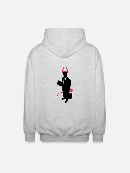 Business Devil - Unisex Hooded Jacket - light heather grey
