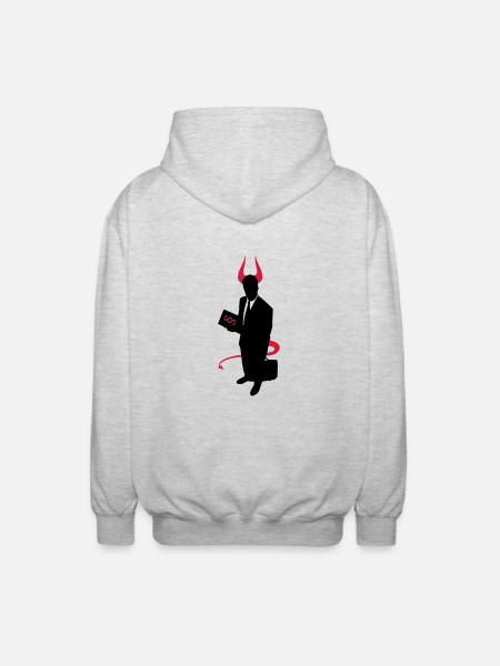 Devil's advocate - Unisex Hooded Jacket - light heather grey