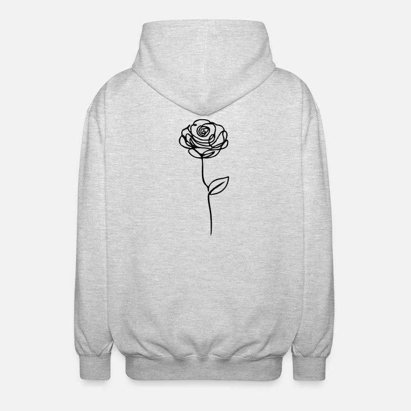 rose - Veste à capuche unisexe - gris clair chiné