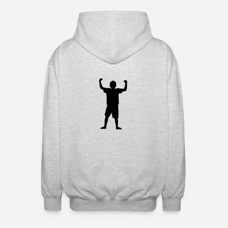Junge - Unisex Kapuzenjacke - Hellgrau meliert