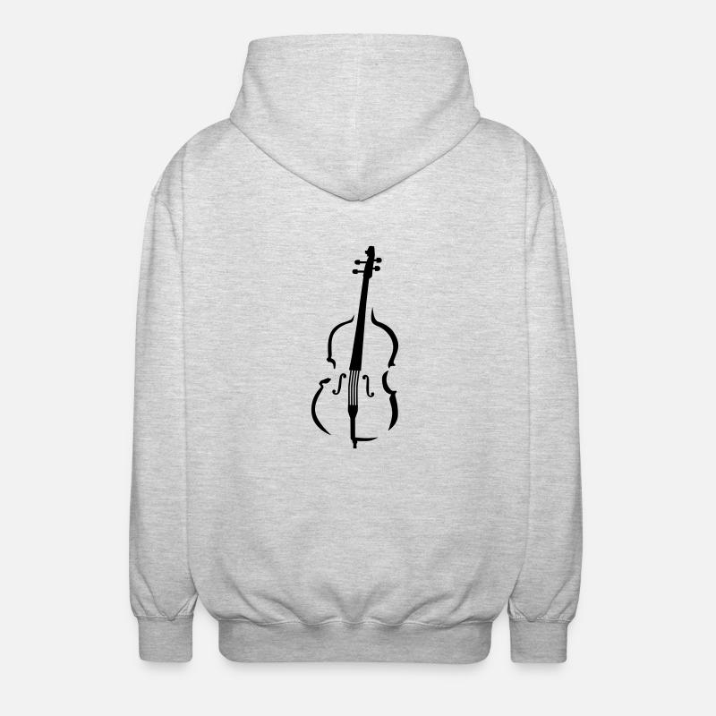 Contrabasse - Veste à capuche unisexe - gris clair chiné