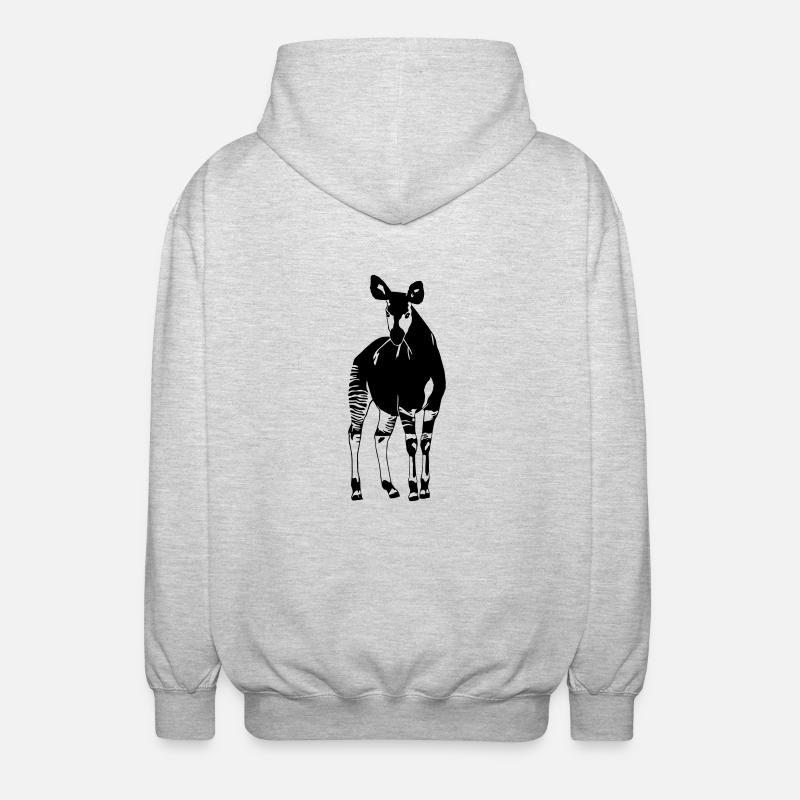 Okapi - Unisex Kapuzenjacke - Hellgrau meliert