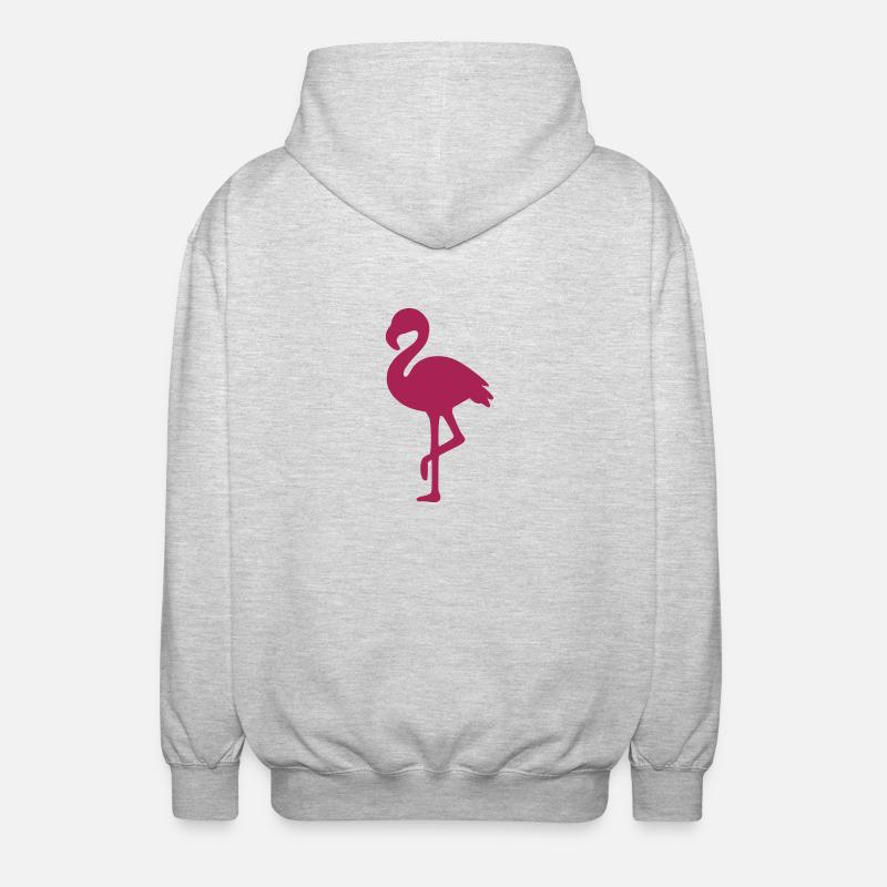 flamingo - Unisex Hooded Jacket - light heather grey