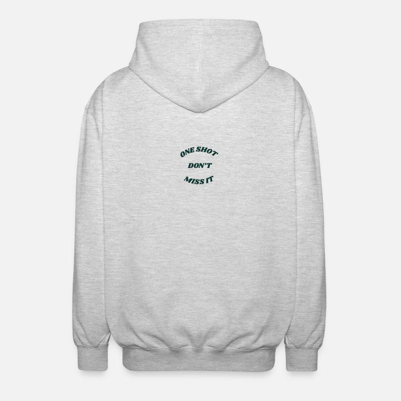 one_shot-removebg-preview - Unisex Kapuzenjacke - Hellgrau meliert