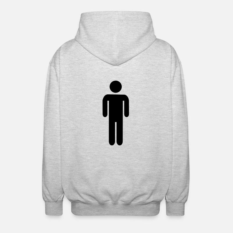Mann - Unisex Kapuzenjacke - Hellgrau meliert