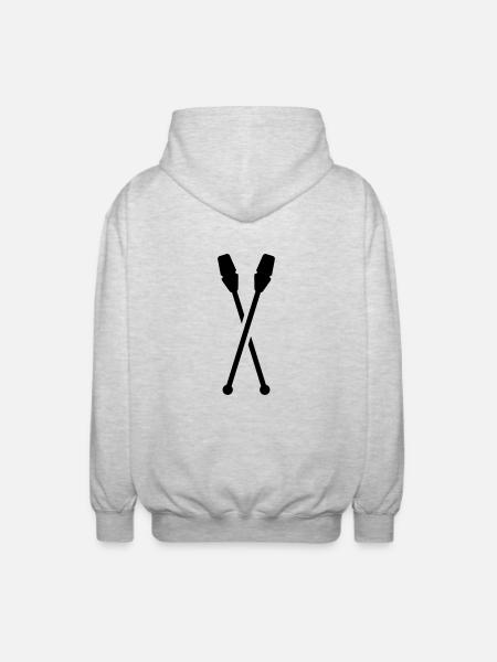 Gymnastik - Unisex Kapuzenjacke - Hellgrau meliert