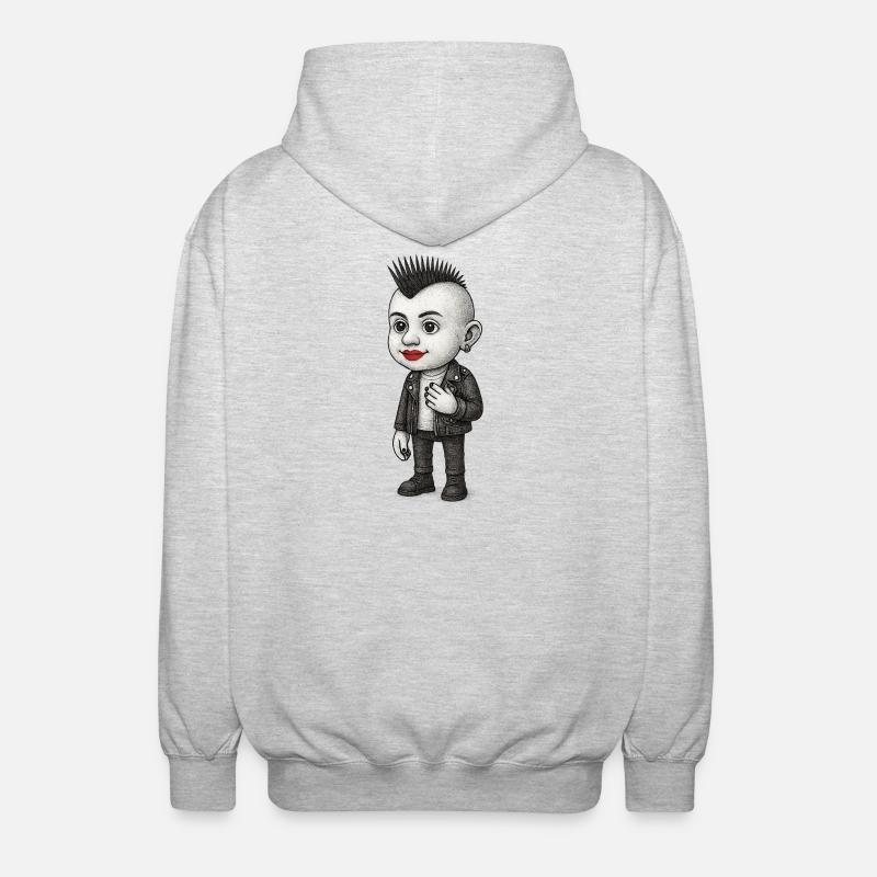 Punk Child - Veste à capuche unisexe - gris clair chiné