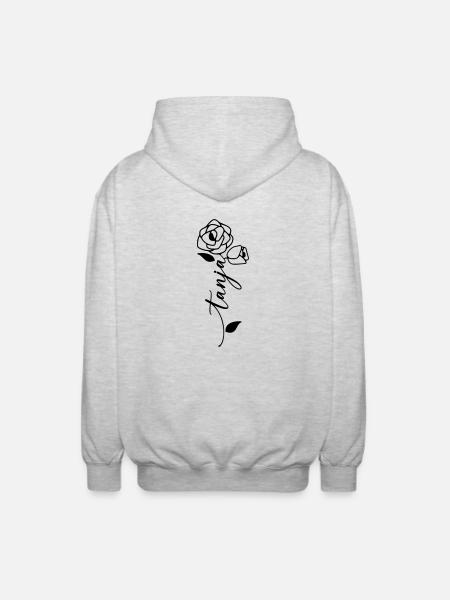 Tanja Nom Prénom Fleur - Veste à capuche unisexe - gris clair chiné
