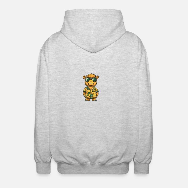 Kamel Comic Cool Sommer - Unisex Kapuzenjacke - Hellgrau meliert