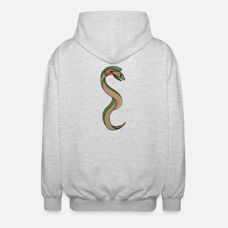 A Snake with sharp teeth - Unisex Hooded Jacket - light heather grey