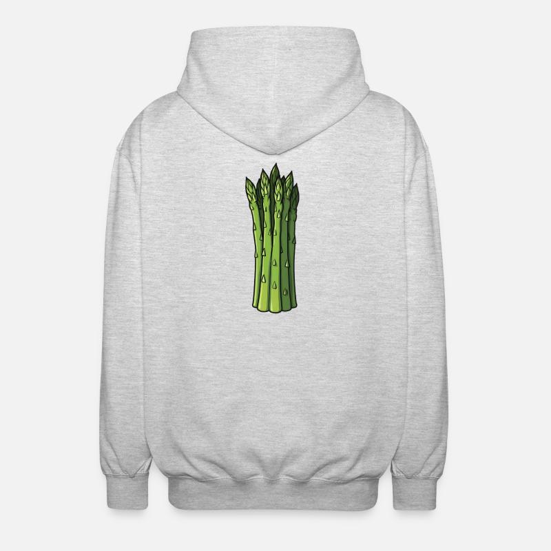 Asparagus - Unisex Hooded Jacket - light heather grey