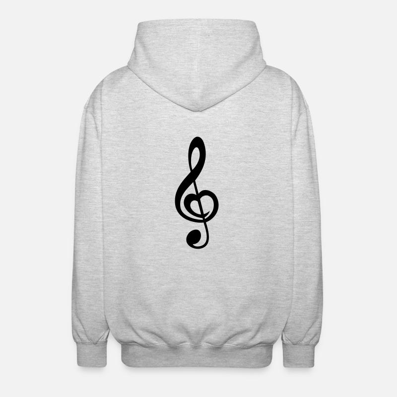 music - Unisex Hooded Jacket - light heather grey