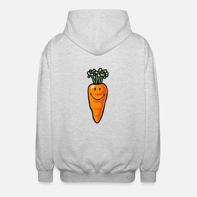 Smiley Carrot - Veste à capuche unisexe - gris clair chiné