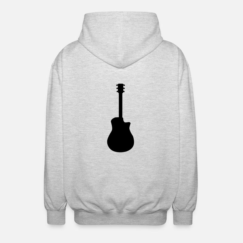 gitarre - Veste à capuche unisexe - gris clair chiné