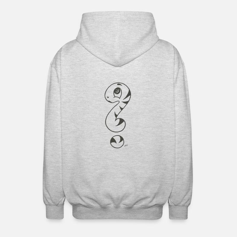Point d’interrogation serpent - Veste à capuche unisexe - gris clair chiné