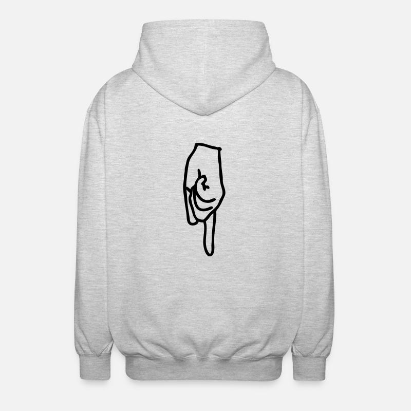 pfeil - Unisex Kapuzenjacke - Hellgrau meliert