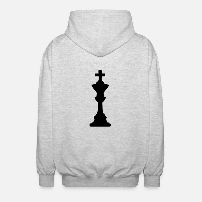 chess Silhouette - Unisex Hooded Jacket - light heather grey