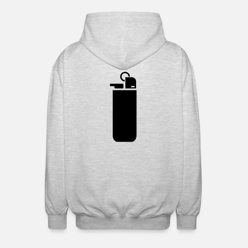 Cigarette Lighter  - Unisex Kapuzenjacke - Hellgrau meliert