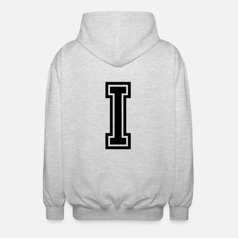 I - Unisex Kapuzenjacke - Hellgrau meliert
